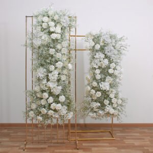 BD006 Rosyflower Backdrop flowers white roses with leaves for weddings